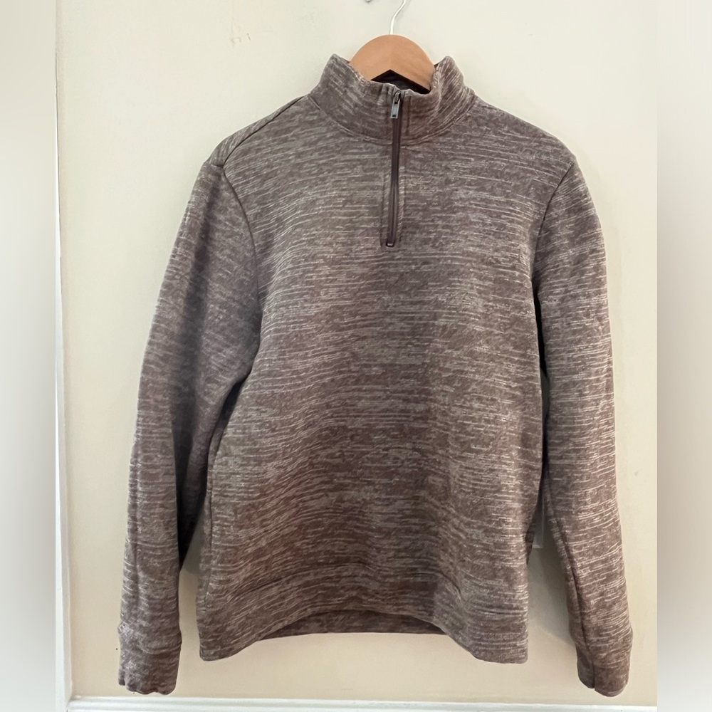 Old Navy Quarter-zip Heathered Brown, Women's Large